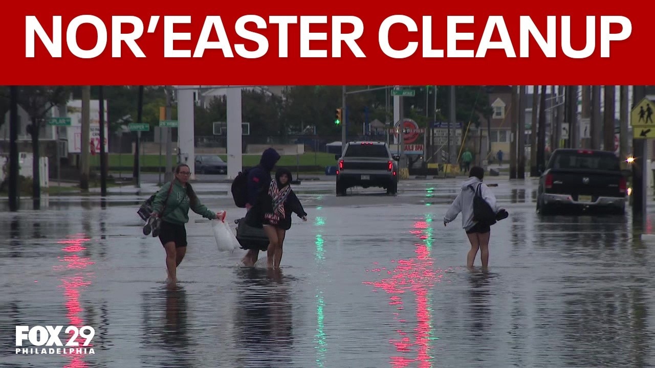 Cleanup underway after nor'easter slams New Jersey coast