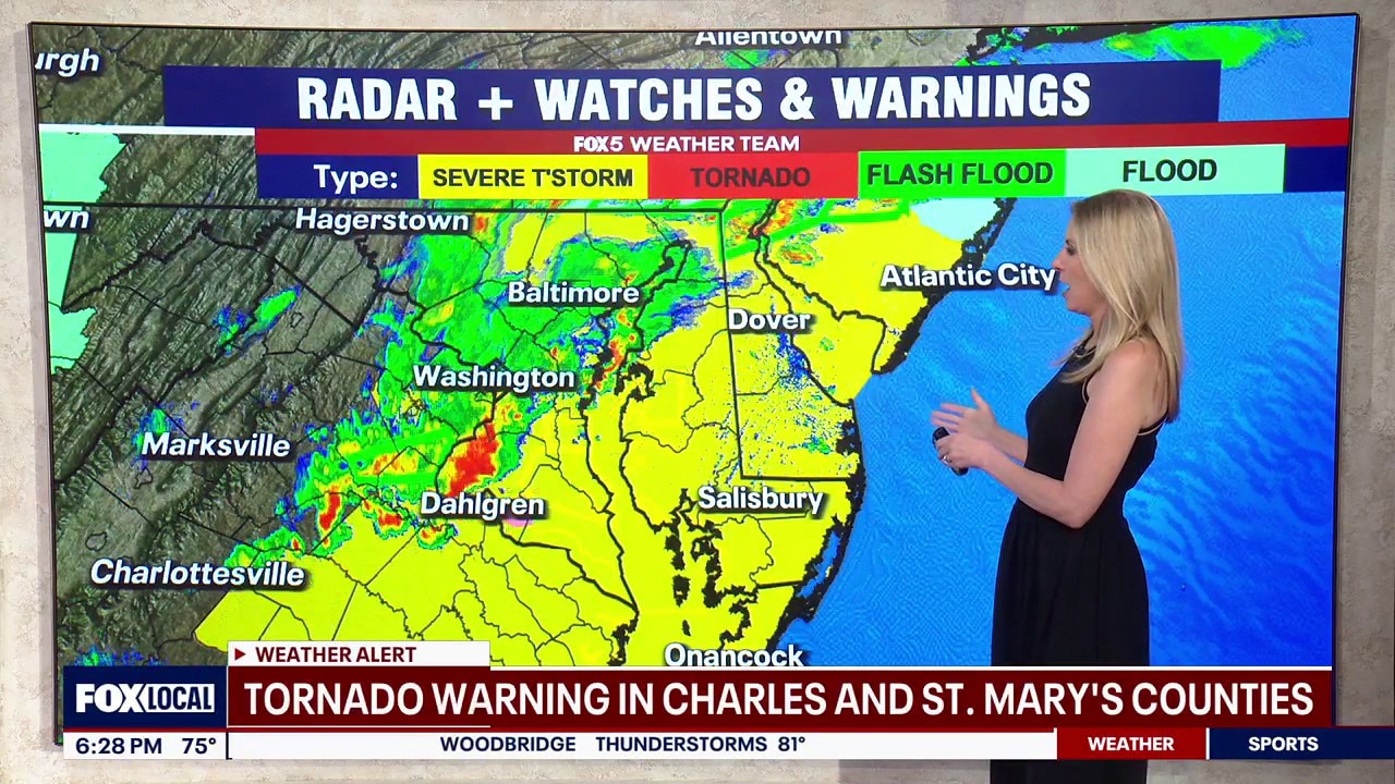 Tornado warnings in Charles and St. Mary's County