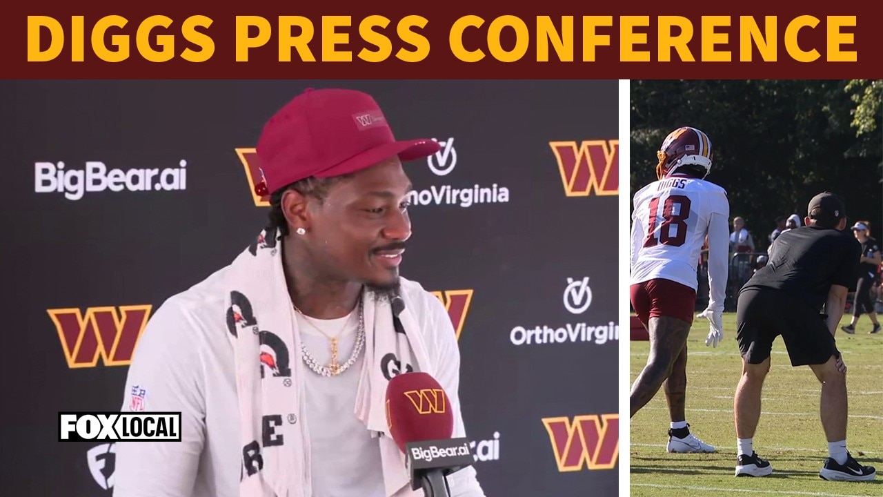 FULL: Stefon Diggs' first Commanders press conference after signing