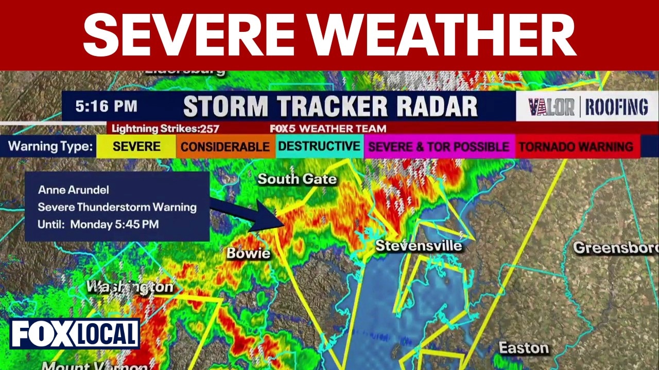 Severe thunderstorm warnings remain in effect across DC region