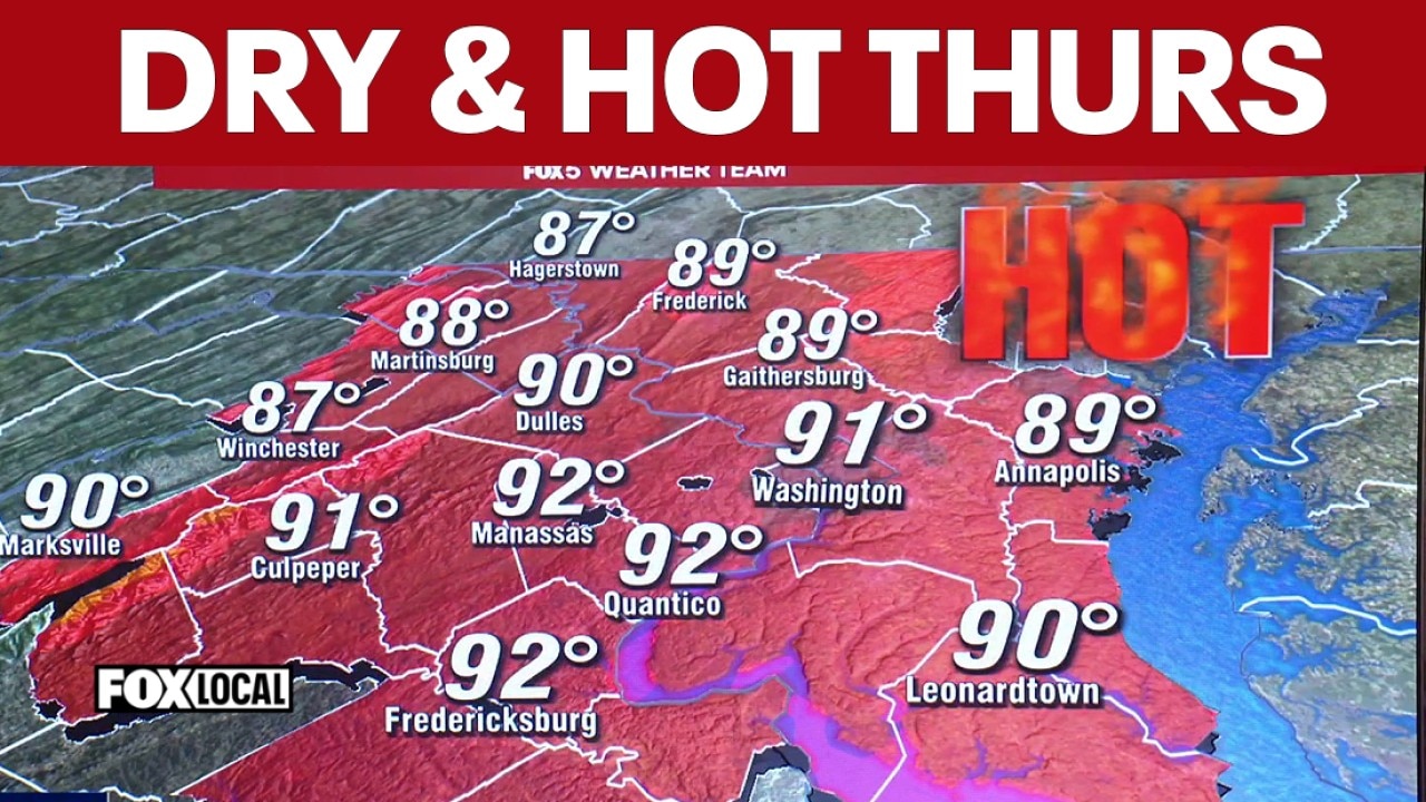 DMV weather: Mostly dry Thursday, storms possible Friday