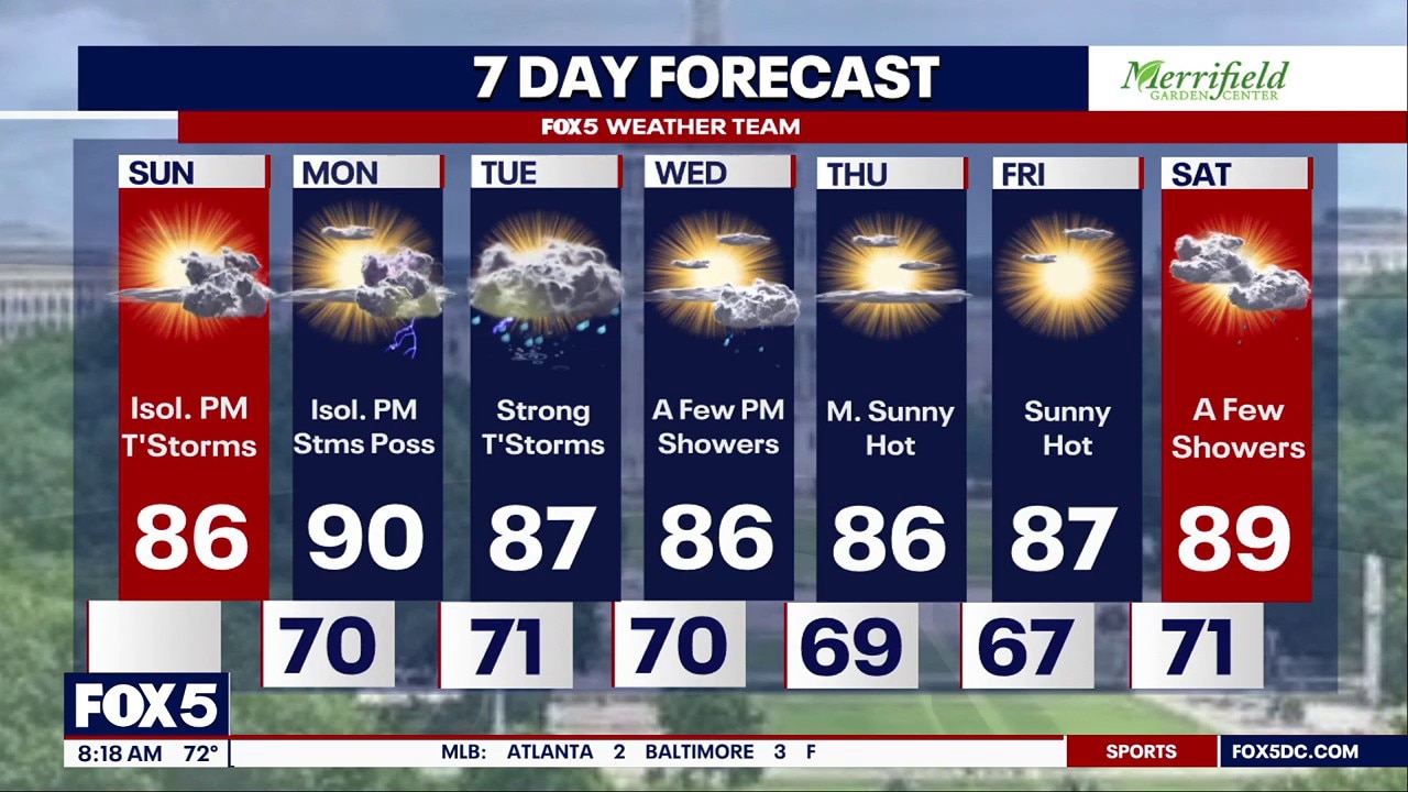 DC weather: Sunday morning forecast