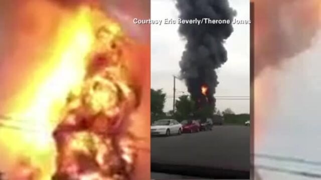 Train collision with commercial truck caught on camera