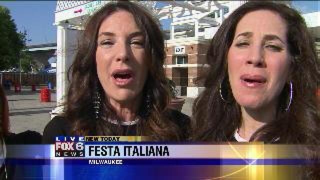 Laura enjoys a live performance at Festa Italiana
