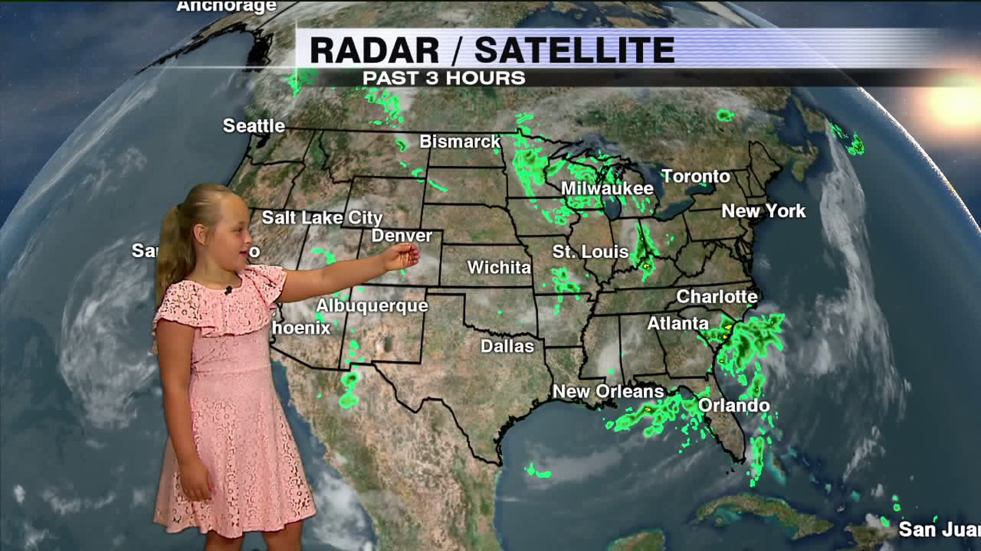 Daisy helps with the weather