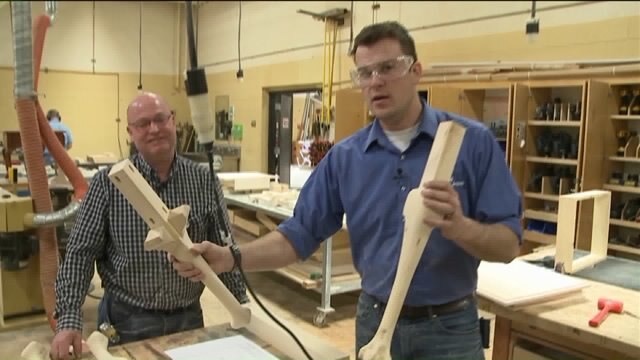 Chip learns the steps for finishing leg