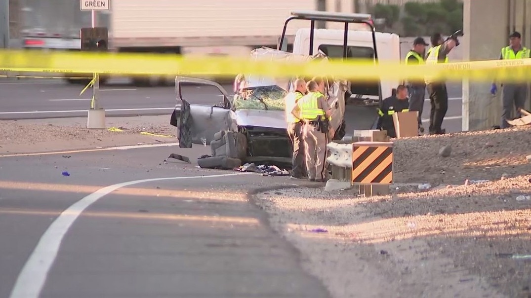 1 dead after vehicle plunges off Phoenix area freeway