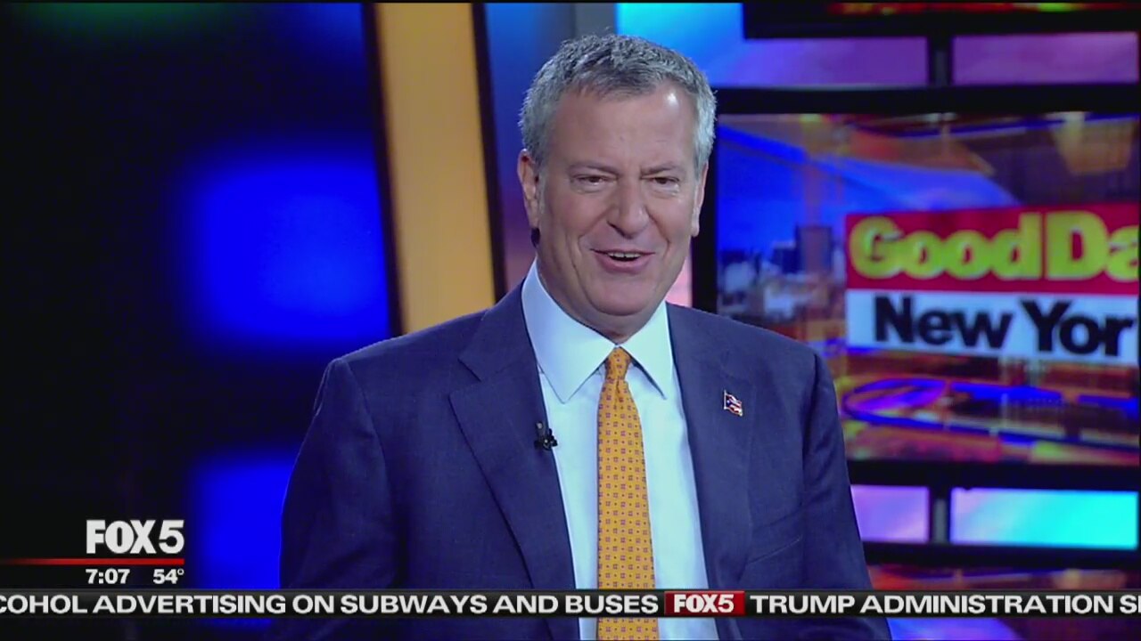 Mayor de Blasio visits Good Day New York