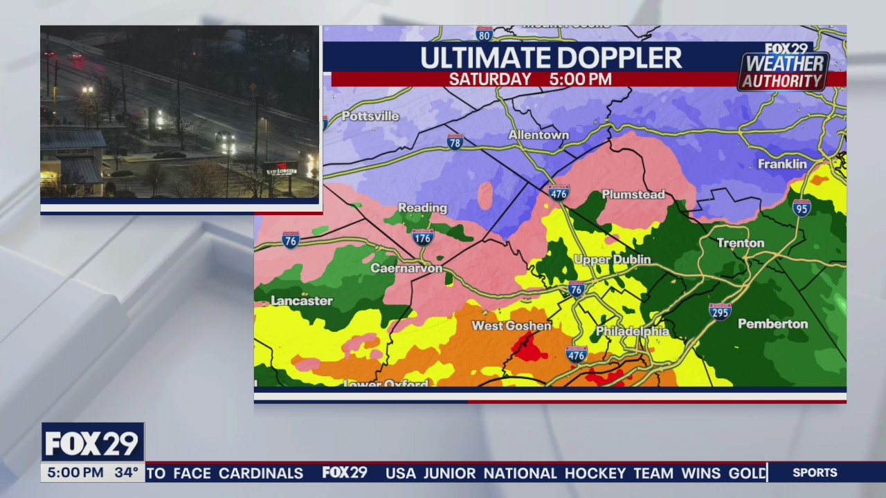 FOX 29 Weather Authority: 5 p.m. Saturday update