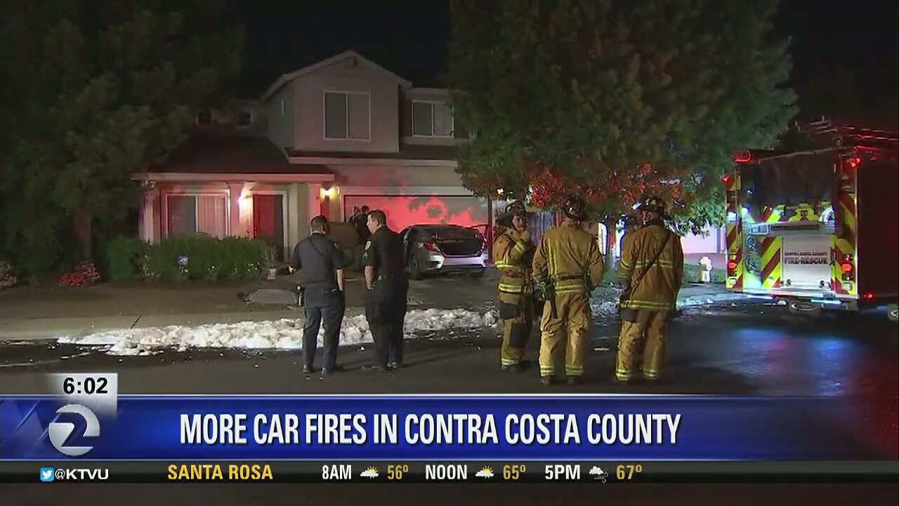 Two more suspicious car fires in Contra Costa County brings total to five