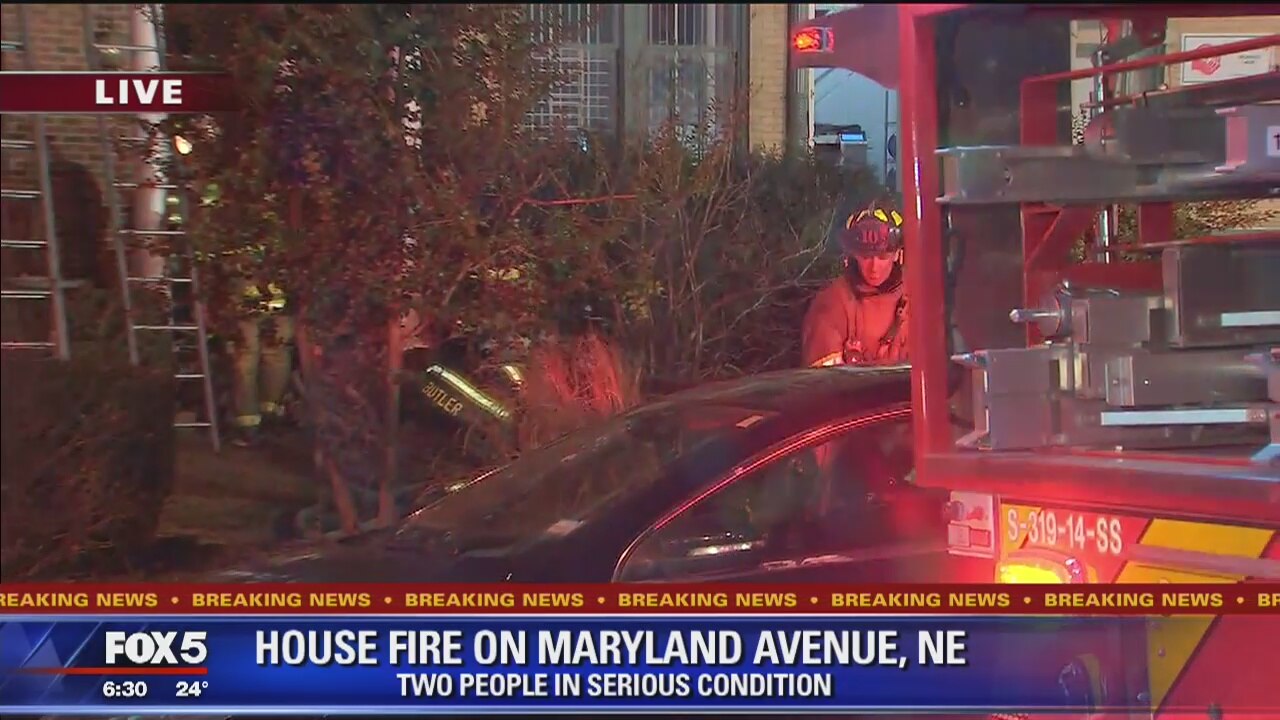House fire on Maryland Avenue, NE