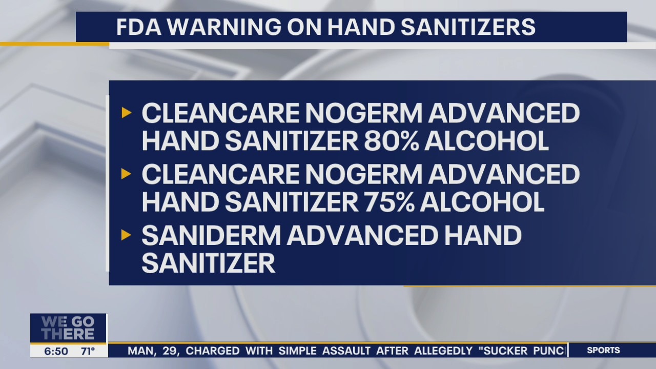 FDA issues warning for hand sanitizers that contain methanol