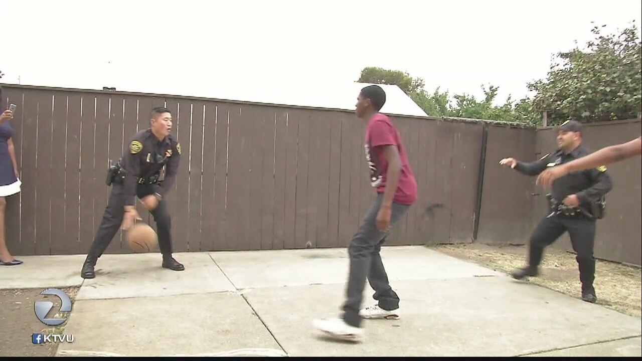Oakland housing cops shoot hoops with teens