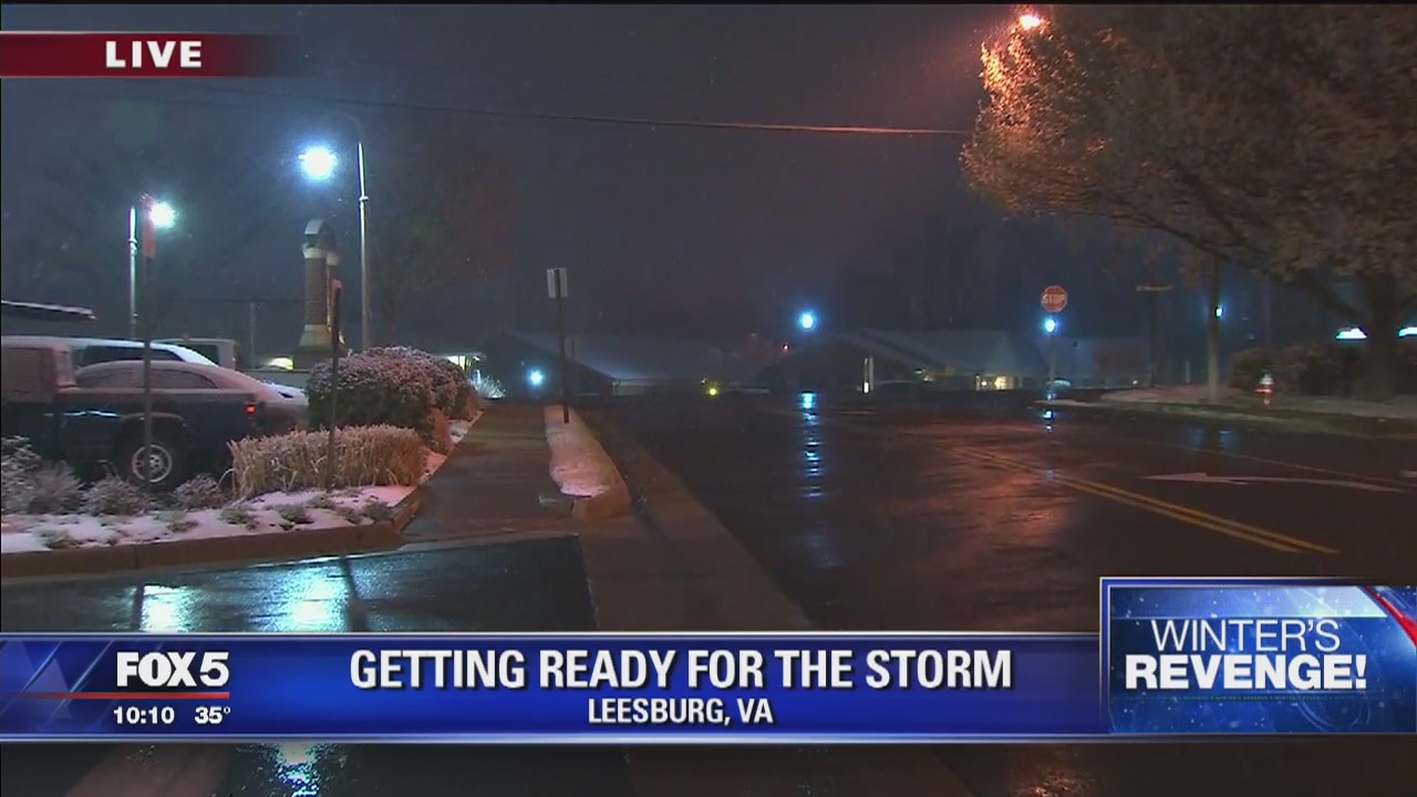 Snow arrives in DC region
