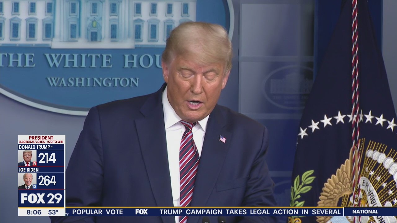 Trump delivers controversial remarks about ballot counting as path to victory narrows