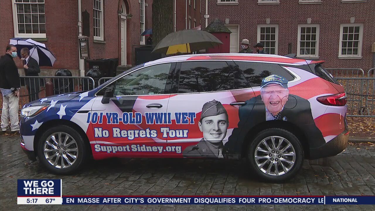 101-year-old WWII veteran takes part in 250 mile parade