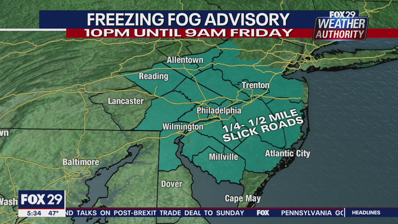 Freezing Fog Advisory overnight for much of area
