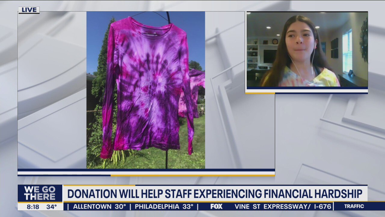 Local 10-year-old creates tie-dye t-shirts to raise money to help with COVID relief