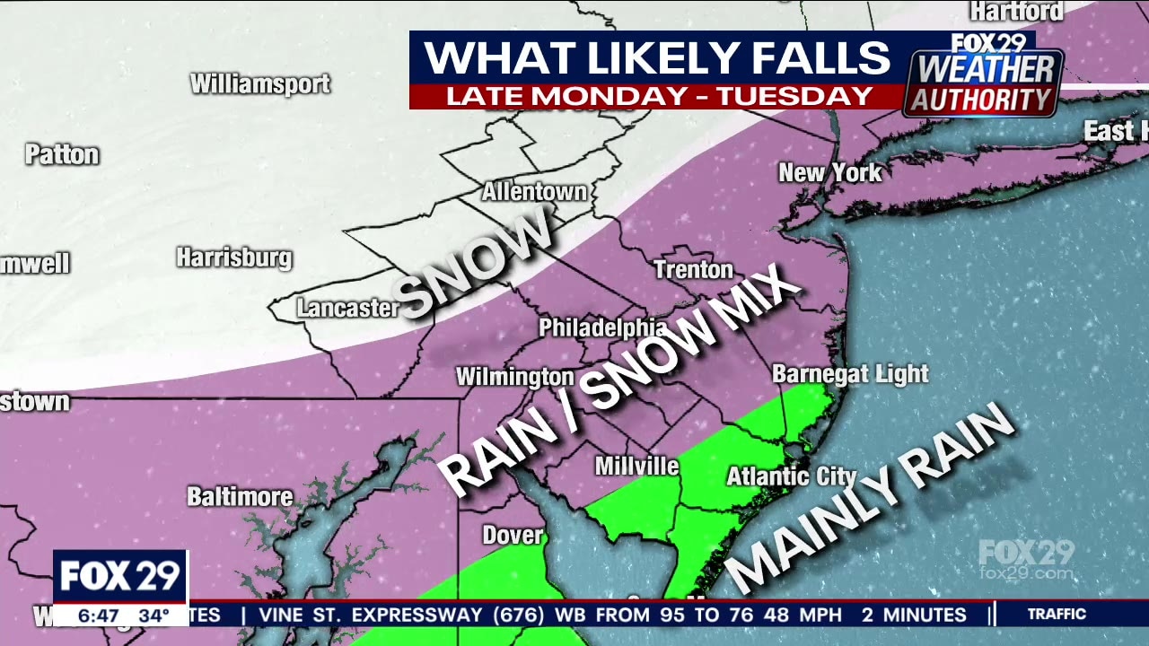 Weather Authority: Wintry mix heading for our area on Monday night