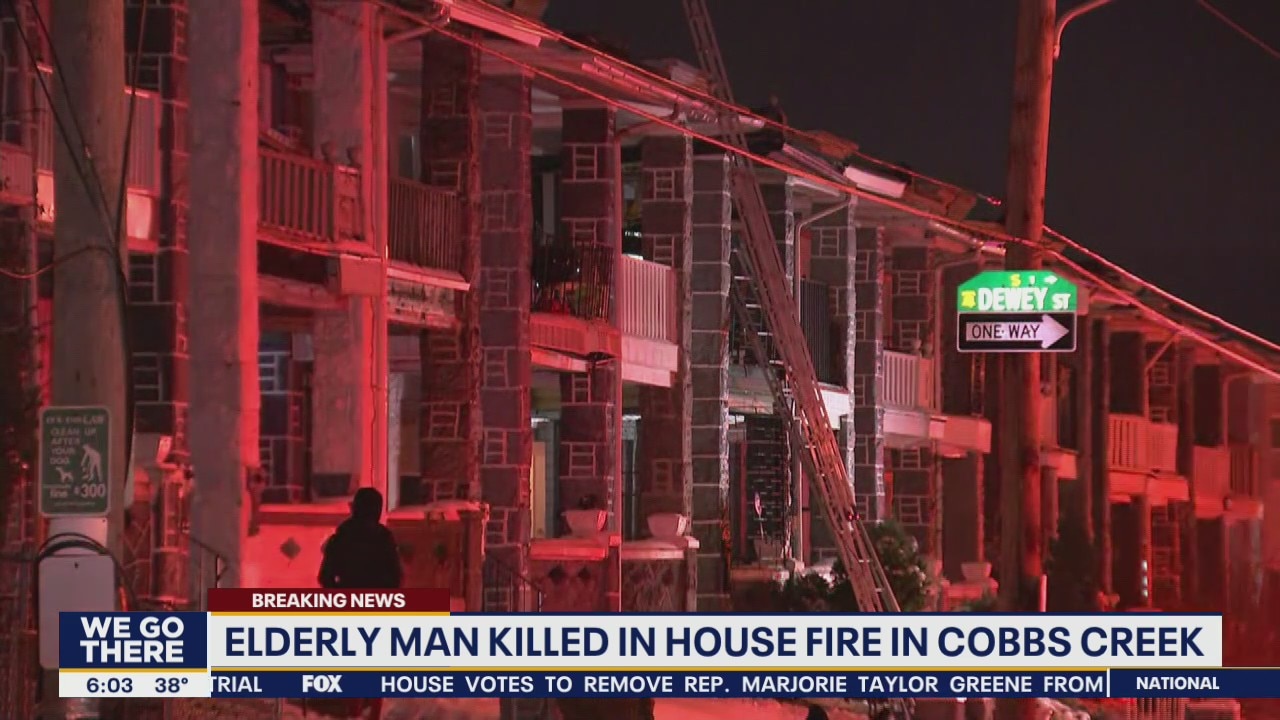 Elderly man killed in house fire in Cobbs Creek
