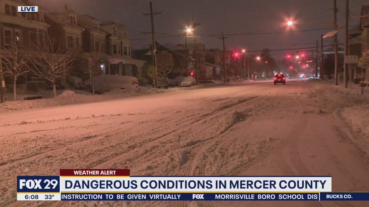 Snowfall causes dangerous conditions in Mercer County