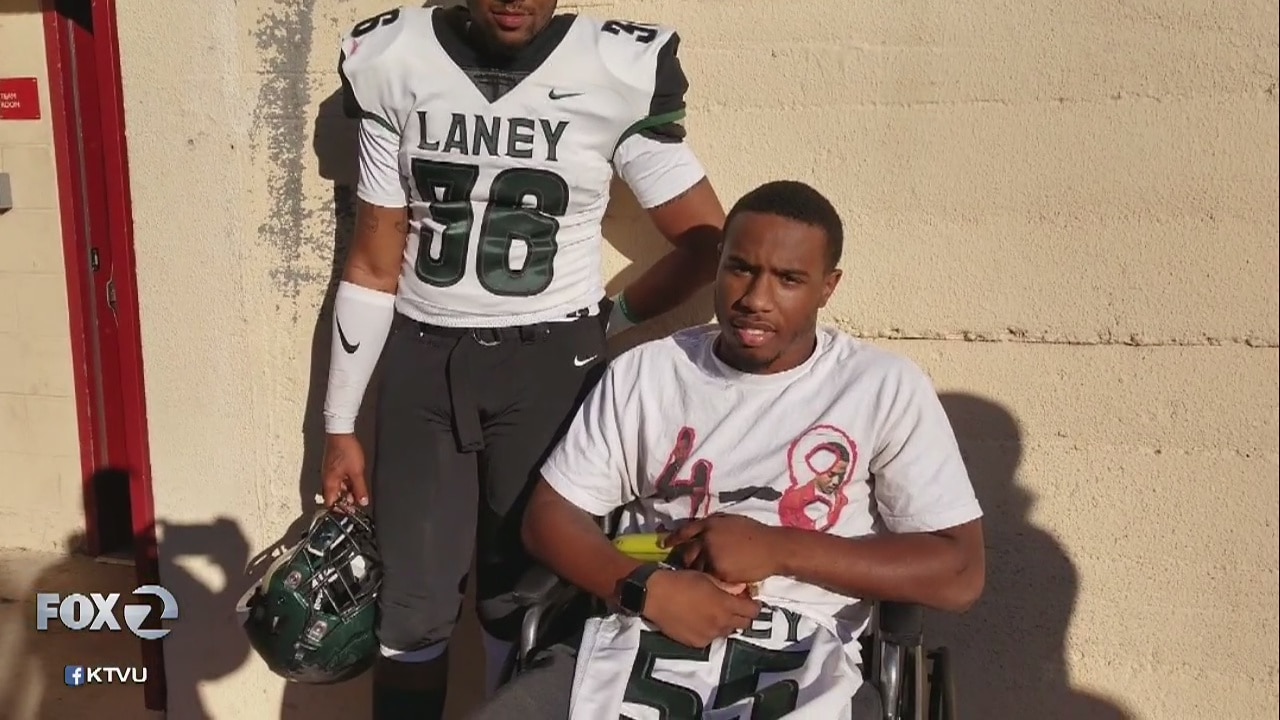 College football player's fight for his life