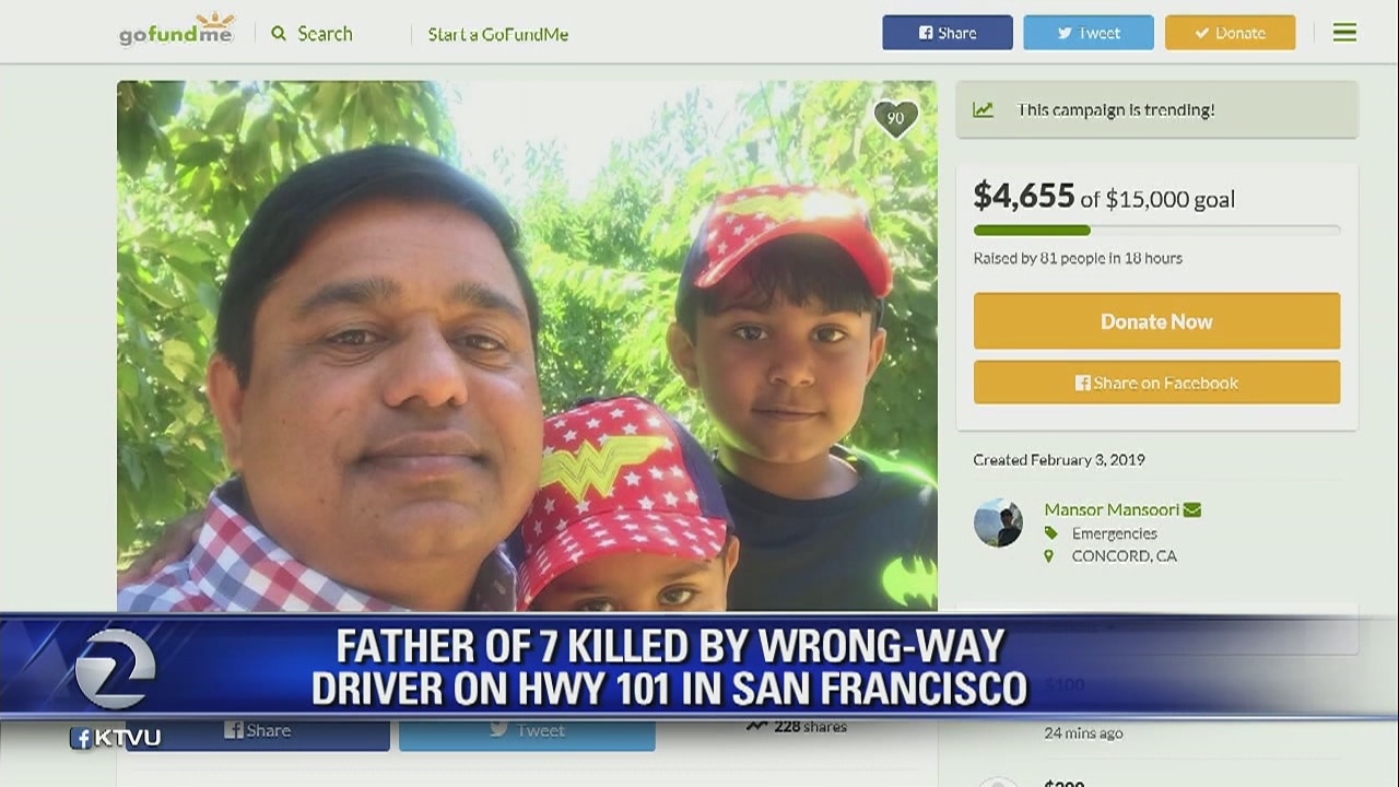 Father killed by wrong way driver leaves behind 7 kids