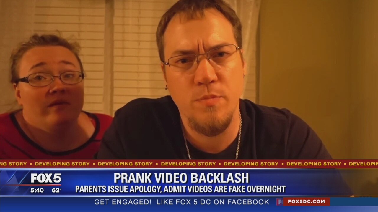 Md. couple admits prank YouTube videos are fake