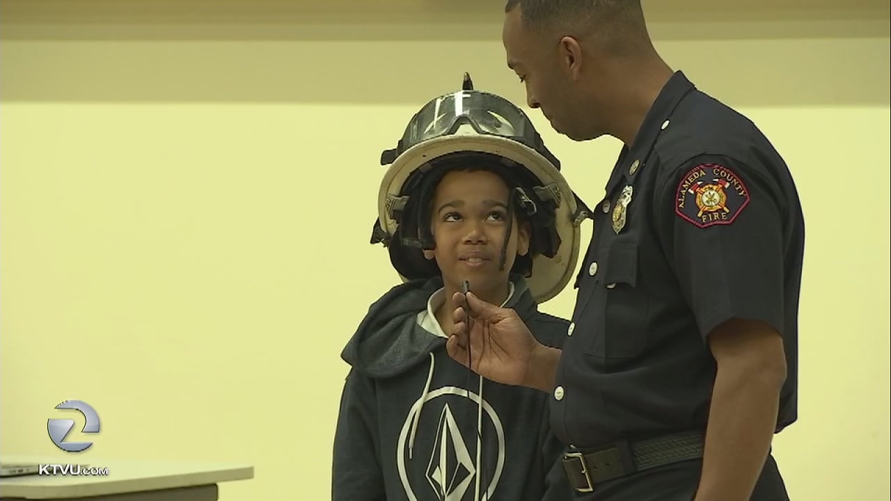 Students learn about the history of black firefighters in the Bay Area