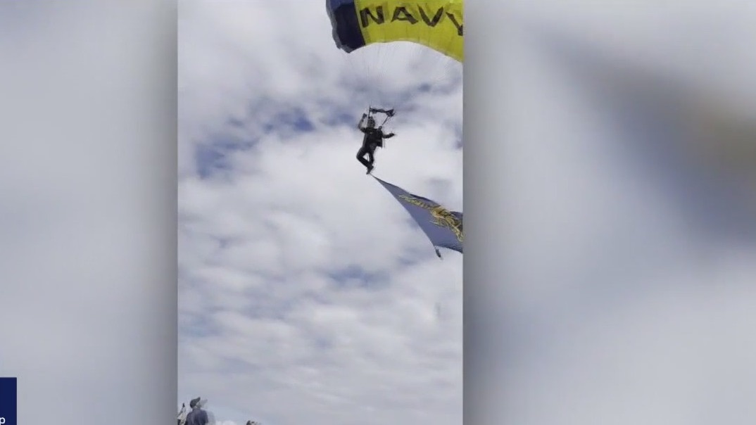 Family hit by US Navy Parachutist shares video
