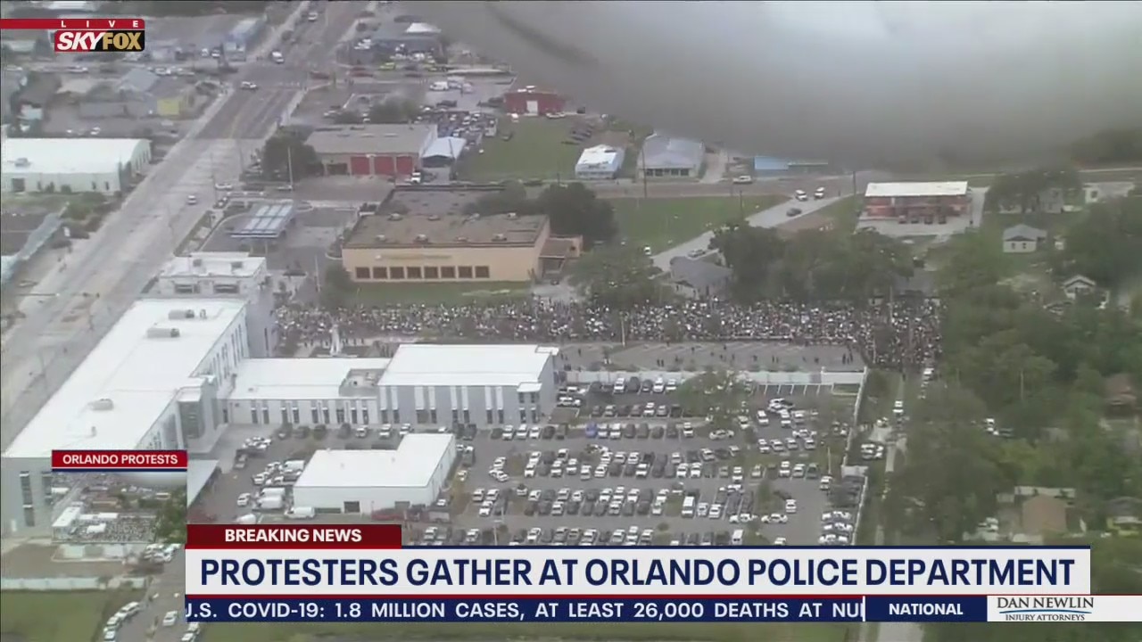 Protesters gather at OPD headquarters