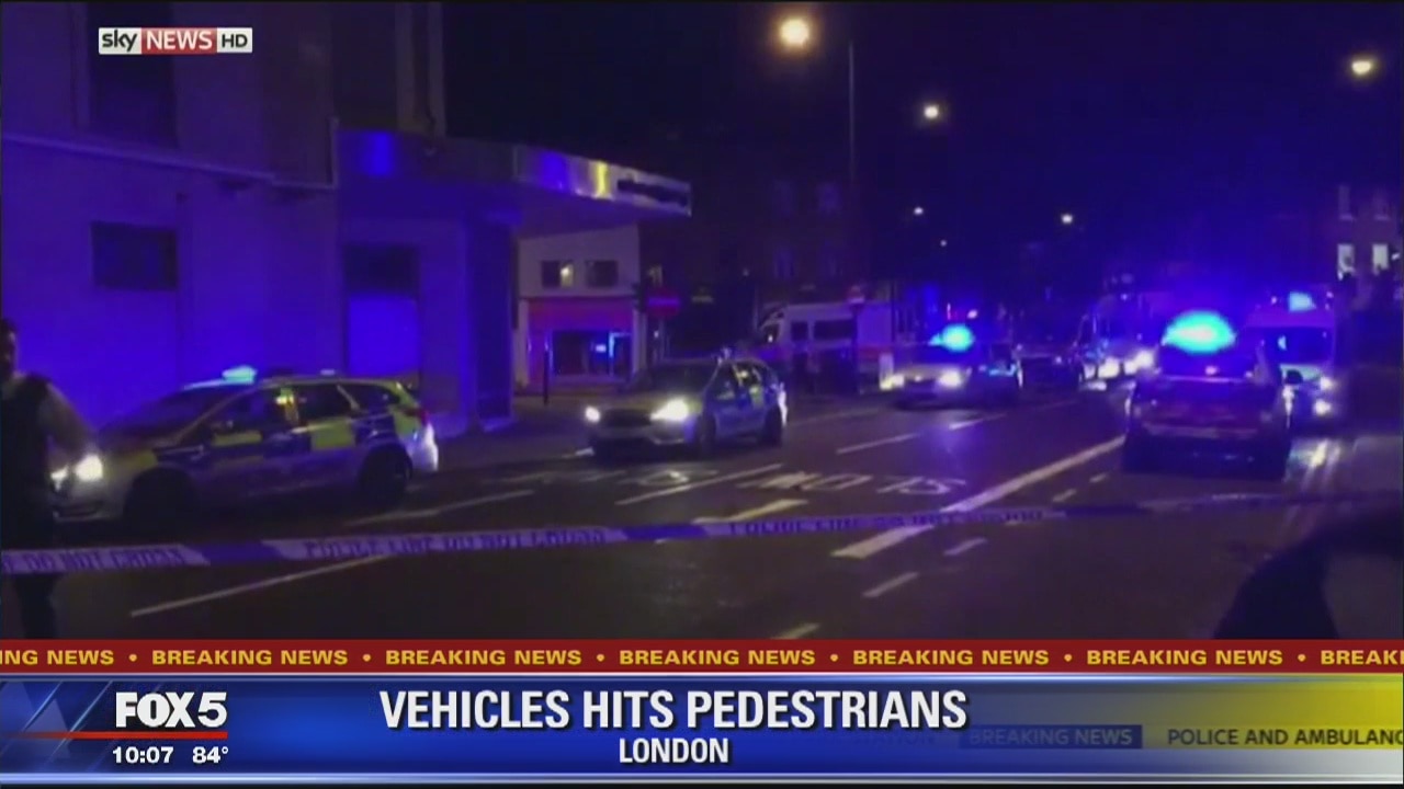 Vehicle hits people near London mosque, causing casualties