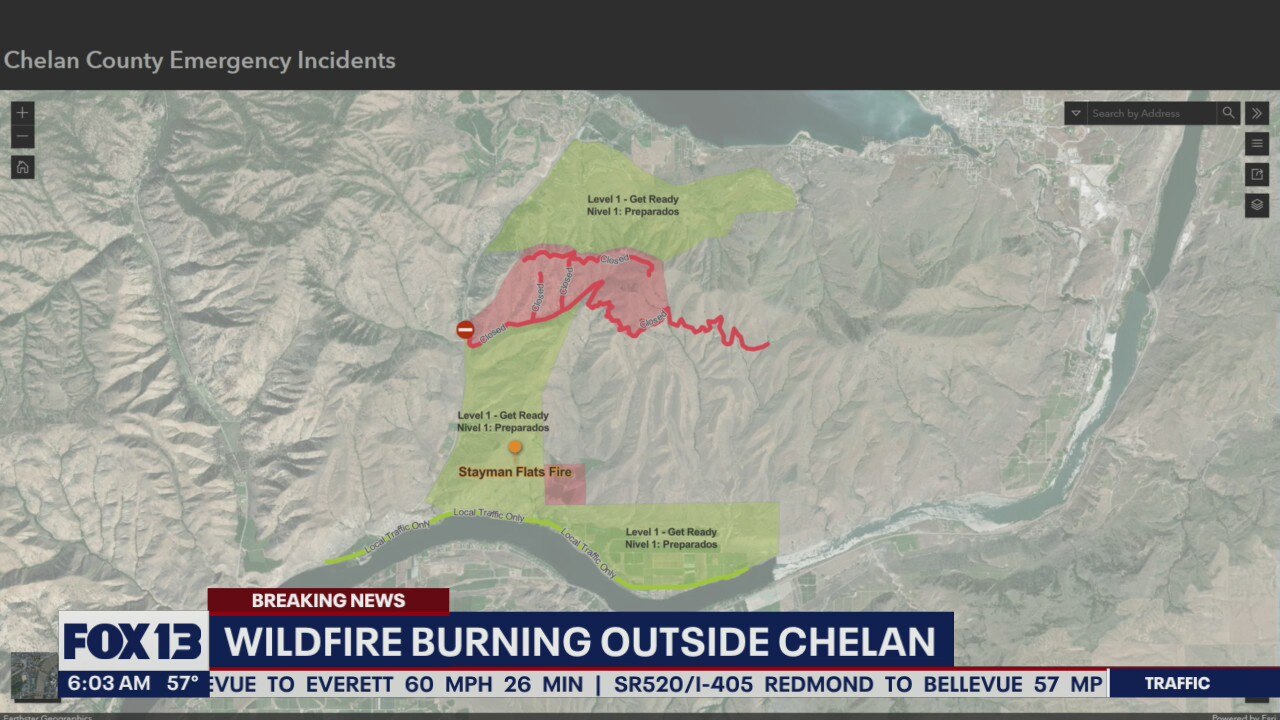 Wildfire burning outside Chelan | FOX 13 Seattle