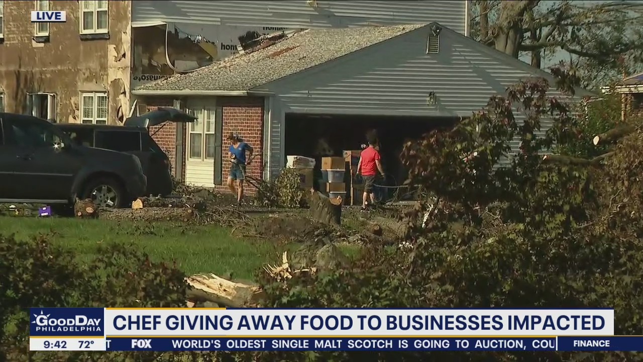 In aftermath of Ida, chef gives away food to businesses impacted