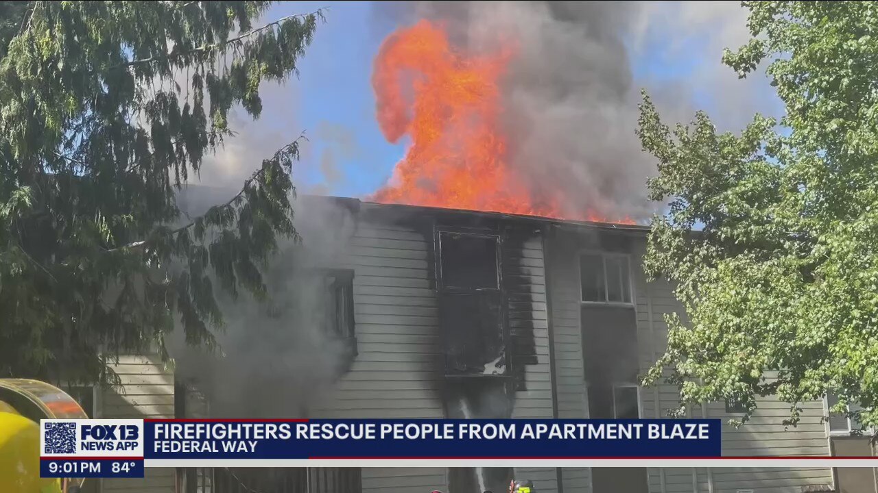 20 people displaced after large fire at Federal Way apartment complex ...