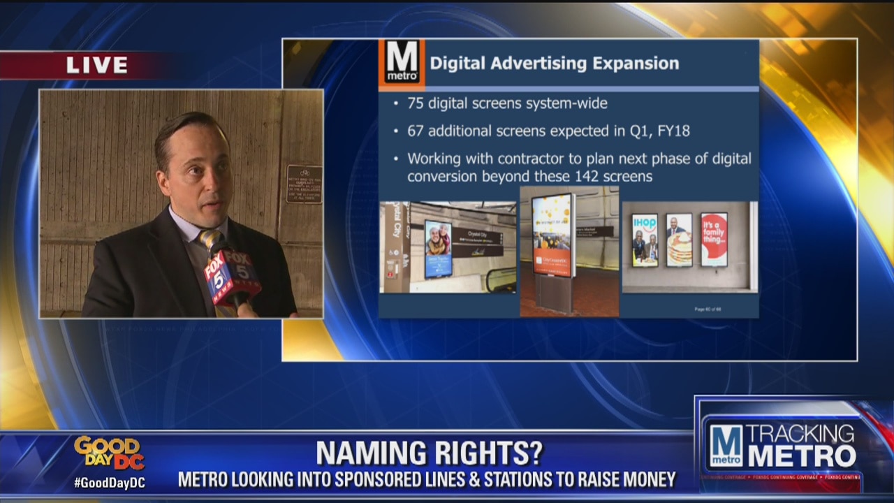 Metro to consider sponsored rail lines, stations to raise money