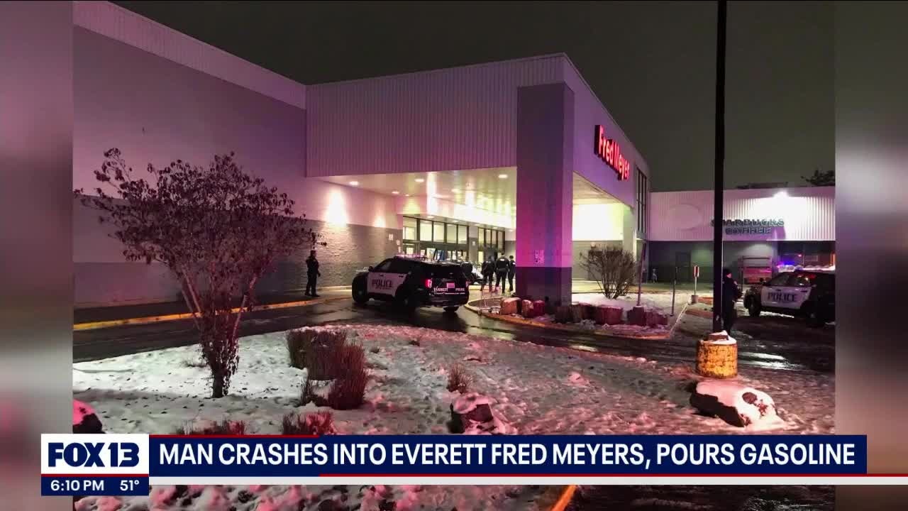 Man who drove into Everett Fred Meyer now in jail | FOX 13 Seattle