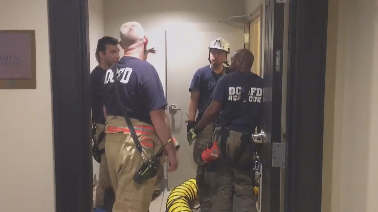 DC man falls down trash chute