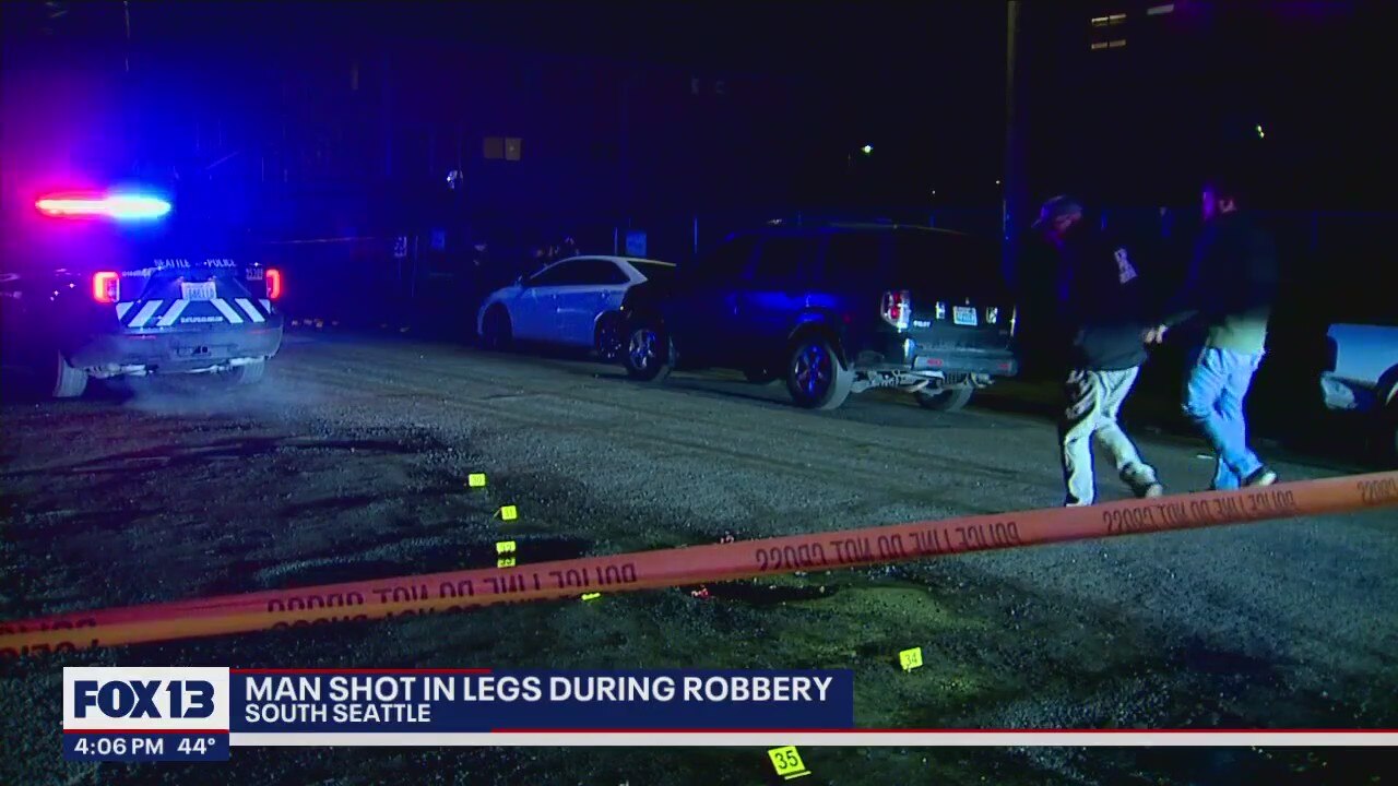 SPD: Man shot 3 times while defending family from robbery suspects in South Seattle