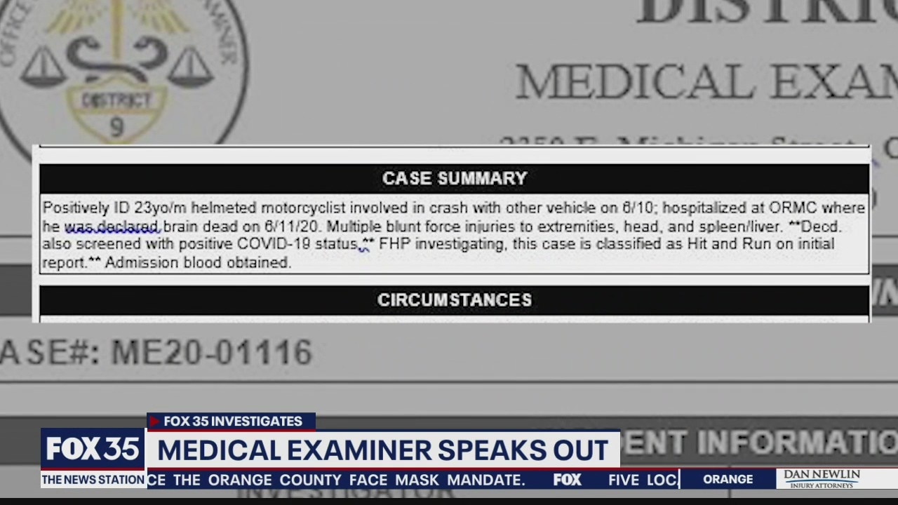 Medical Examiner explains COVID-19 death