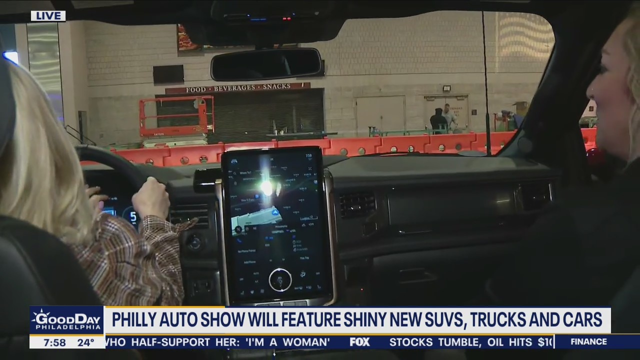 Jenn test drives the Ford F-150 Lightning at the Philadelphia Auto Show