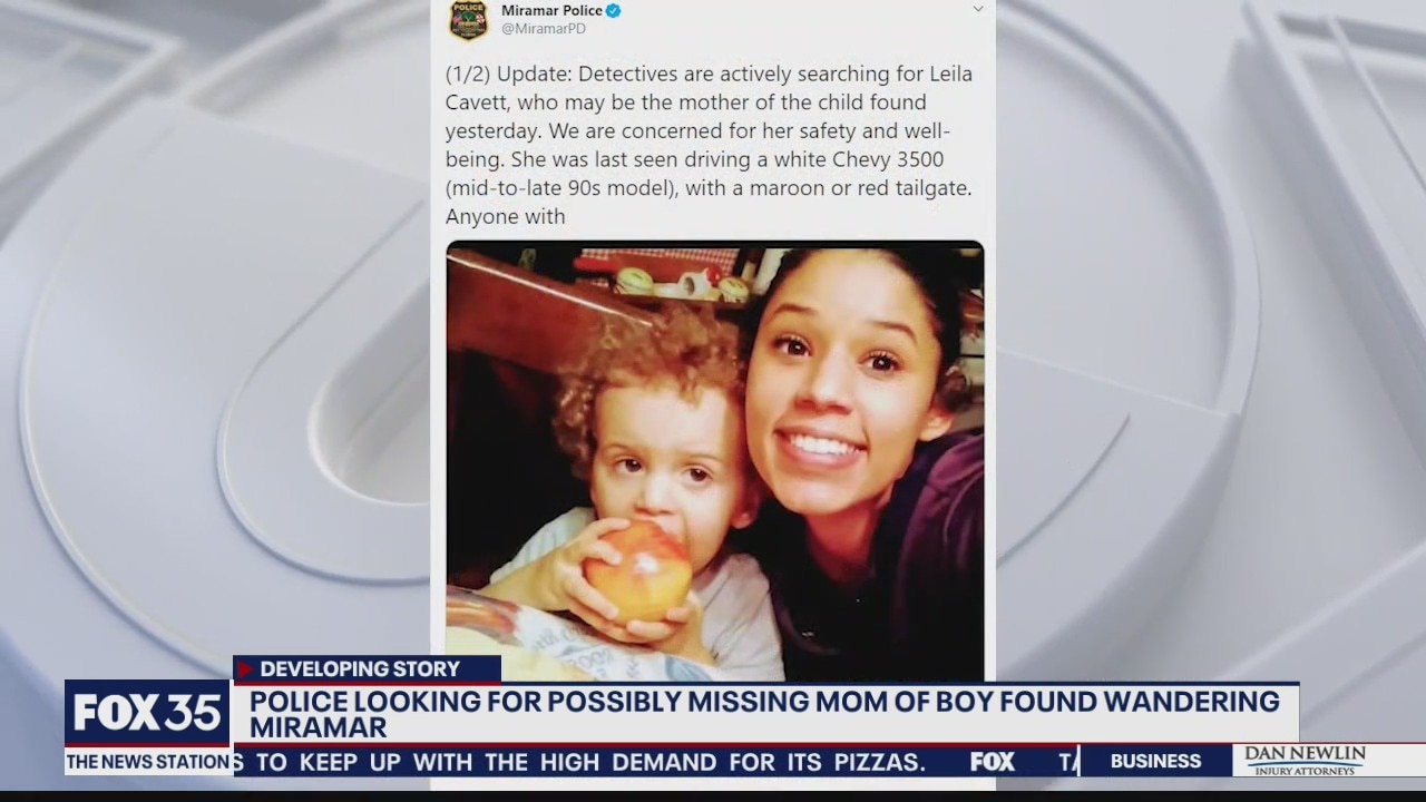 Police searching for mother of little boy found wandering Florida neighborhood