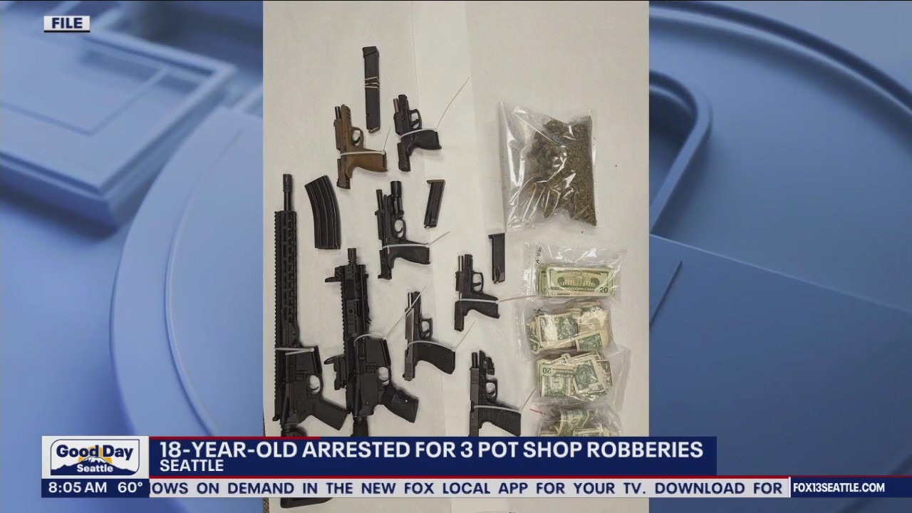 18-year-old arrested for 3 pot shop robberies