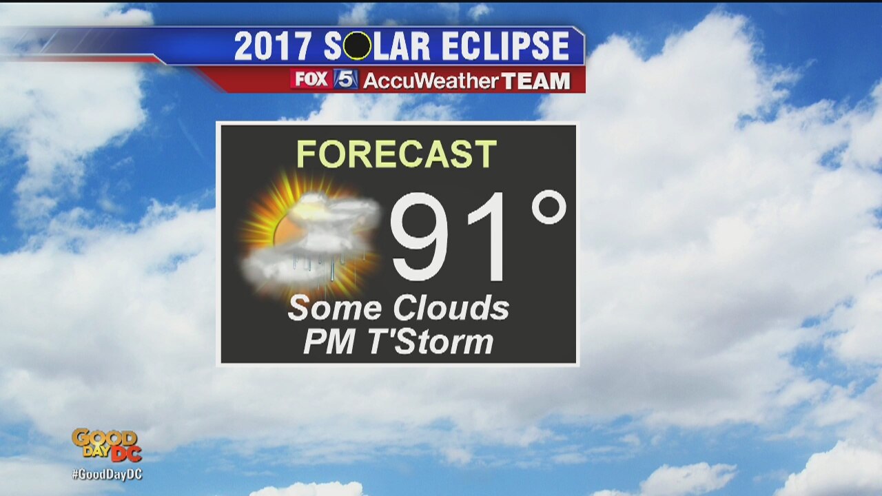 Will clouds and storms block the DMV?s view of the Solar Eclipse?