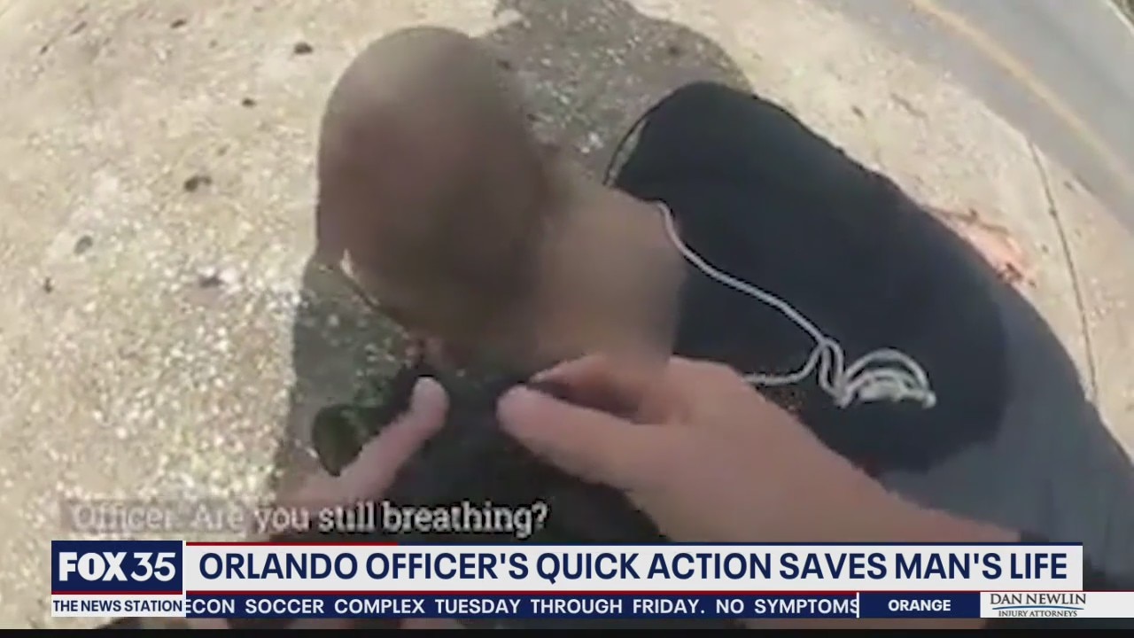 Orlando police officer who saved man from drug overdose speaks about the incident