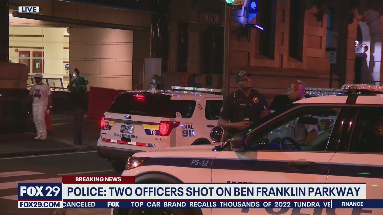 Police rush to hospital after 2 officers shot on 4th of July