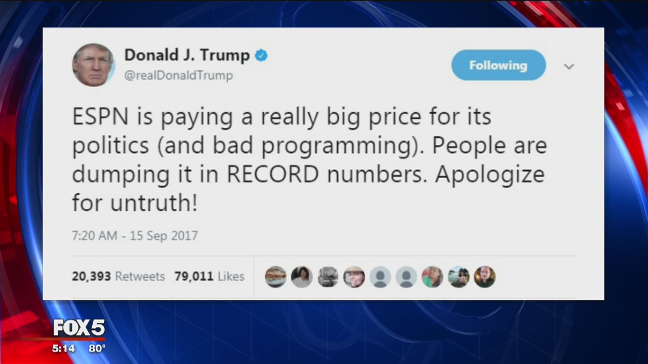 Trump demands ESPN apologize for Jemele Hill's tweets