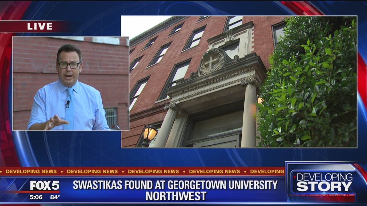 Swastika, threat found painted on bathroom stall in Georgetown University dorm