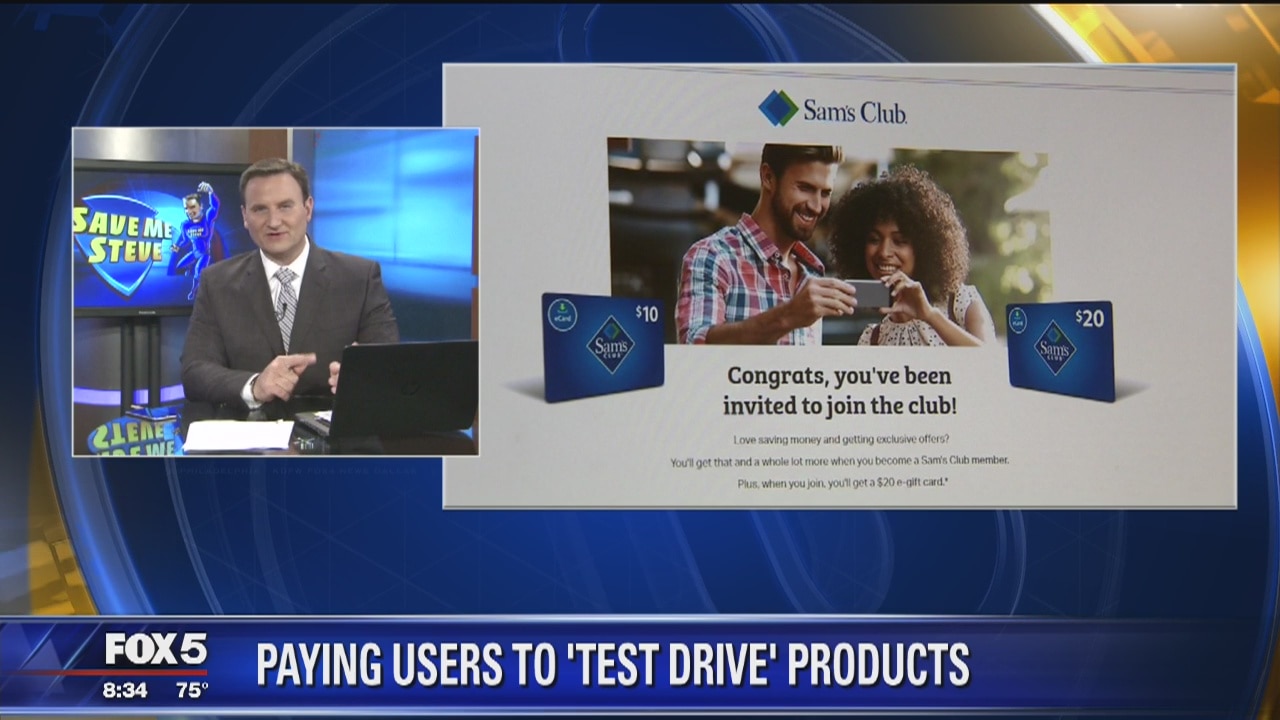 Save Me Steve: Companies paying users to try their products