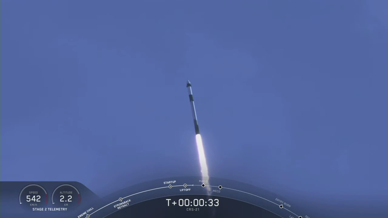 SpaceX launches rocket to resupply the ISS, completing 100th successful Falcon 9 liftoff